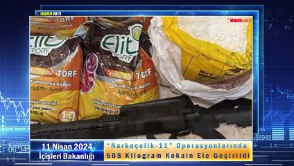 “Narkoçelik-11” Operasyonlarında 608 Kilogram Kokain Ele Geçirildi