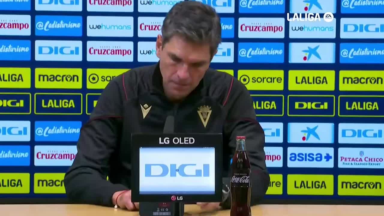 Rueda de prensa de Pellegrino tras el Cadiz vs Barcelona