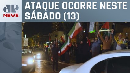 Iranianos comemoram lançamento de drones contra Israel