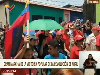 Merideños marcharon para celebrar 22 años de la restitución del Pdte. Hugo Chávez al poder