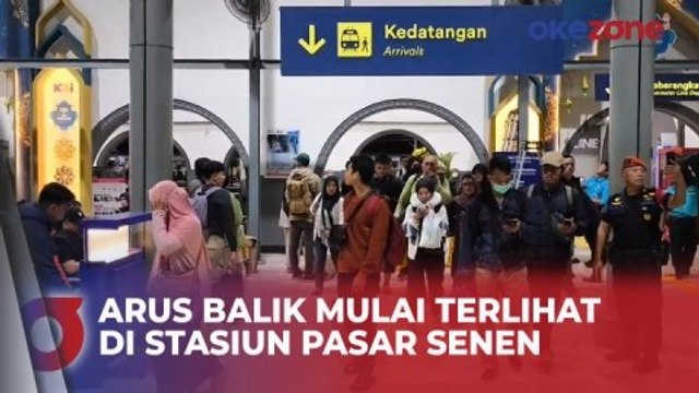Arus Balik, Ribuan Pemudik Tiba di Stasiun Pasar Senen