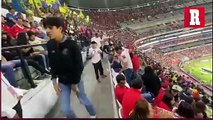 La afición del Toluca se empezó a salir del Azteca después del quinto gol del América