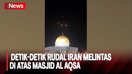 Serang Israel, Begini Penampakan Rudal Iran saat  Melintas di Atas Masjid Al Aqsa