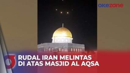 Detik-Detik Rudal Iran Melintas di Atas Masjid Al Aqsa