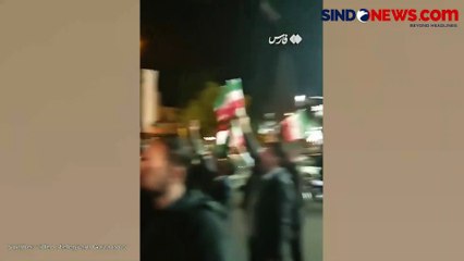 Momen Ratusan Warga Baghdad Dukung Serangan Iran terhadap Israel