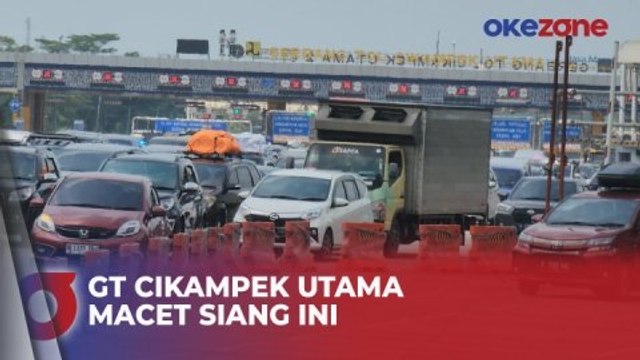 Arus Balik Lebaran, Lalin di Gerbang Tol Cikampek Utama Macet Siang Ini