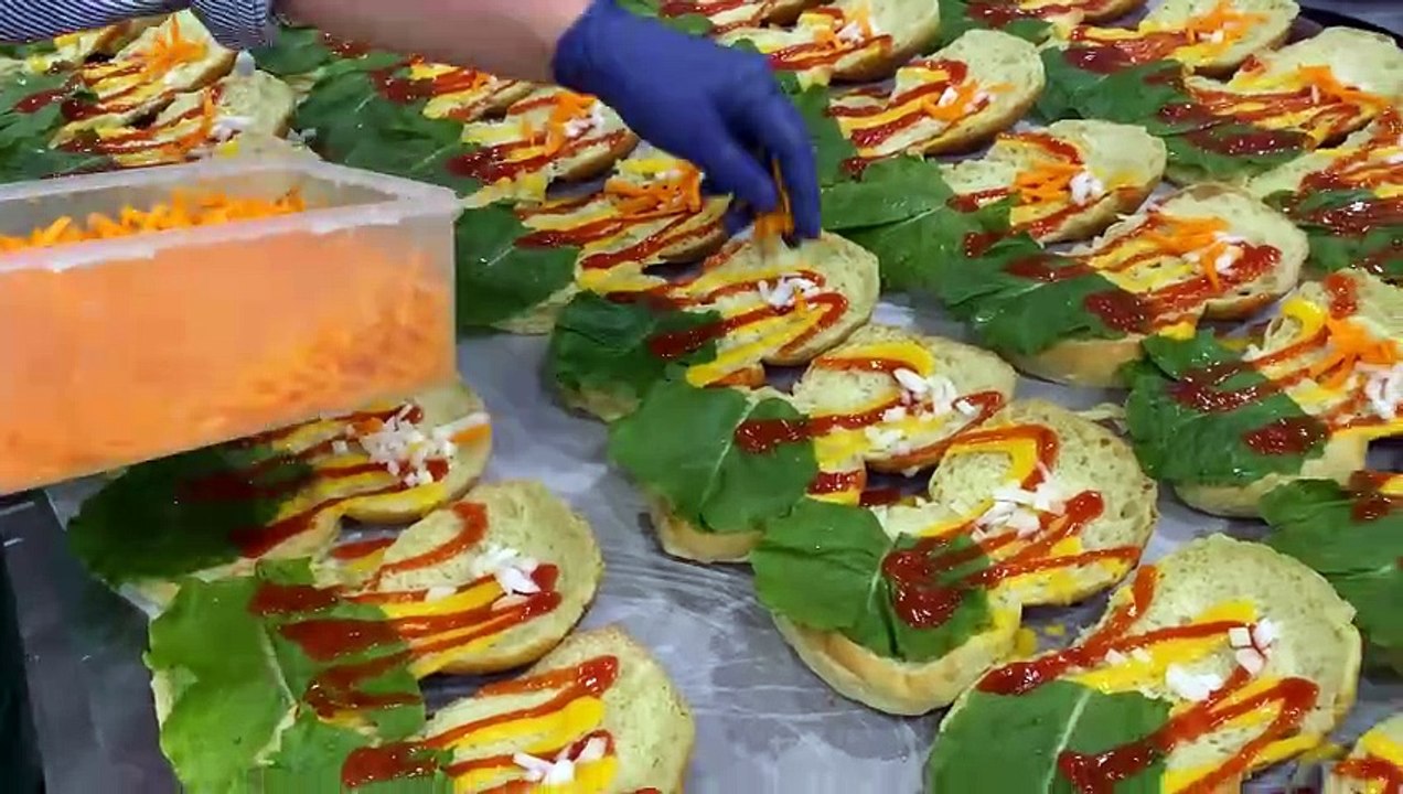 3000 SALES PER DAY！DELICIOUS HOMEMADE BURGER  - KOREAN STREET FOOD