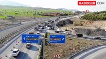 Bayram tatilinin son günü trafik kilitlendi