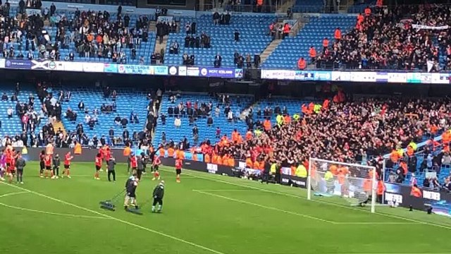 Luton Town fans at Manchester City