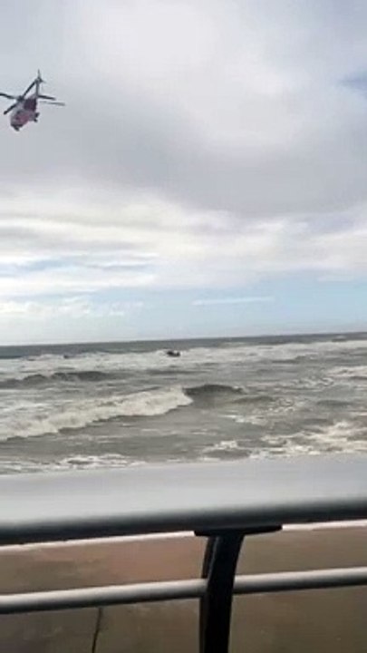 Coastguard helicopter spotted hovering over South Pier following reports 'man had entered sea'