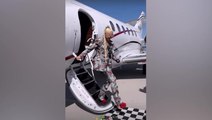 Gwen Stefani arrives at Coachella on private jet ahead of No Doubt reunion