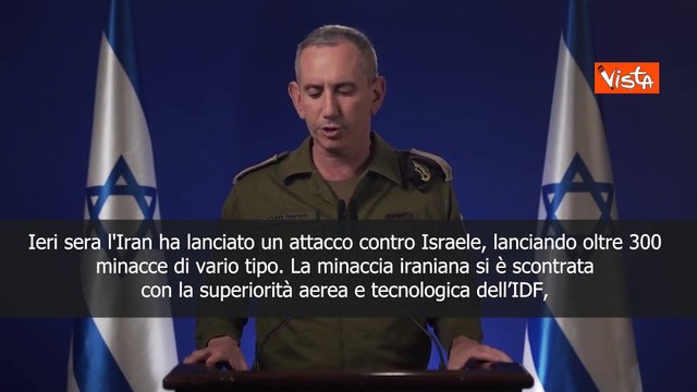 Esercito di Israele: Intercettato 99% dei droni e dei missili lanciati dall'Iran - SOTTOTITOLI