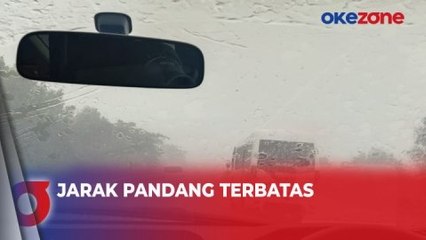 Jarak Pandang Tol Cipali Daerah Subang Terbatas karena Hujan Deras