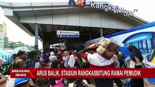 Stasiun Rangkasbitung Dipadati Pemudik yang Kembali ke Kawasan Jabodetabek