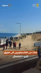 مئات من الفلسطينيين فى طريق العودة للشمال