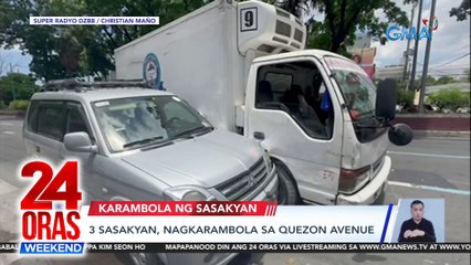 3 sasakyan, nagkarambola sa Quezon Avenue | 24 Oras Weekend