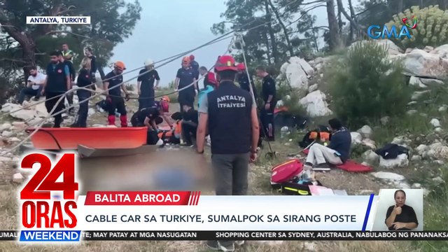 Cable car sumalpok sa poste sa Turkiye | Saksakan sa Sydney shopping center | 24 Oras Weekend