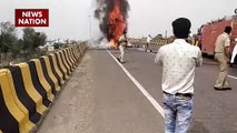 राजस्थान के सीकर में धू-धू कर जली कार, हादसे में 6 लोगों की मौत,वीडियो आया सामने