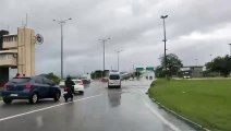 Grande Florianópolis registra alto volume de chuva e entra em alerta máximo para deslizamentos