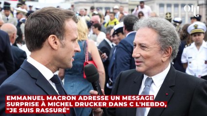 Emmanuel Macron adresse un message surprise à Michel Drucker dans C l'Hebdo, "je suis rassuré"