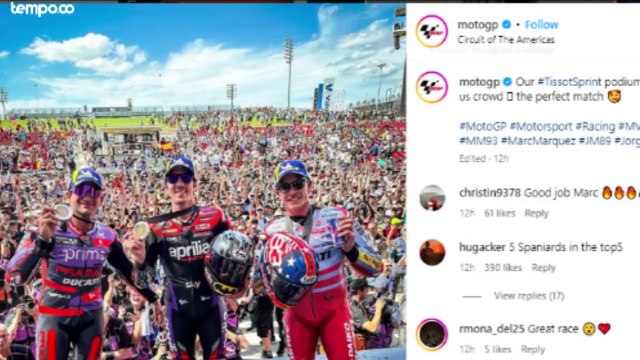 Maverick Vinales Juara Sprint Race MotoGP Amerika 2024