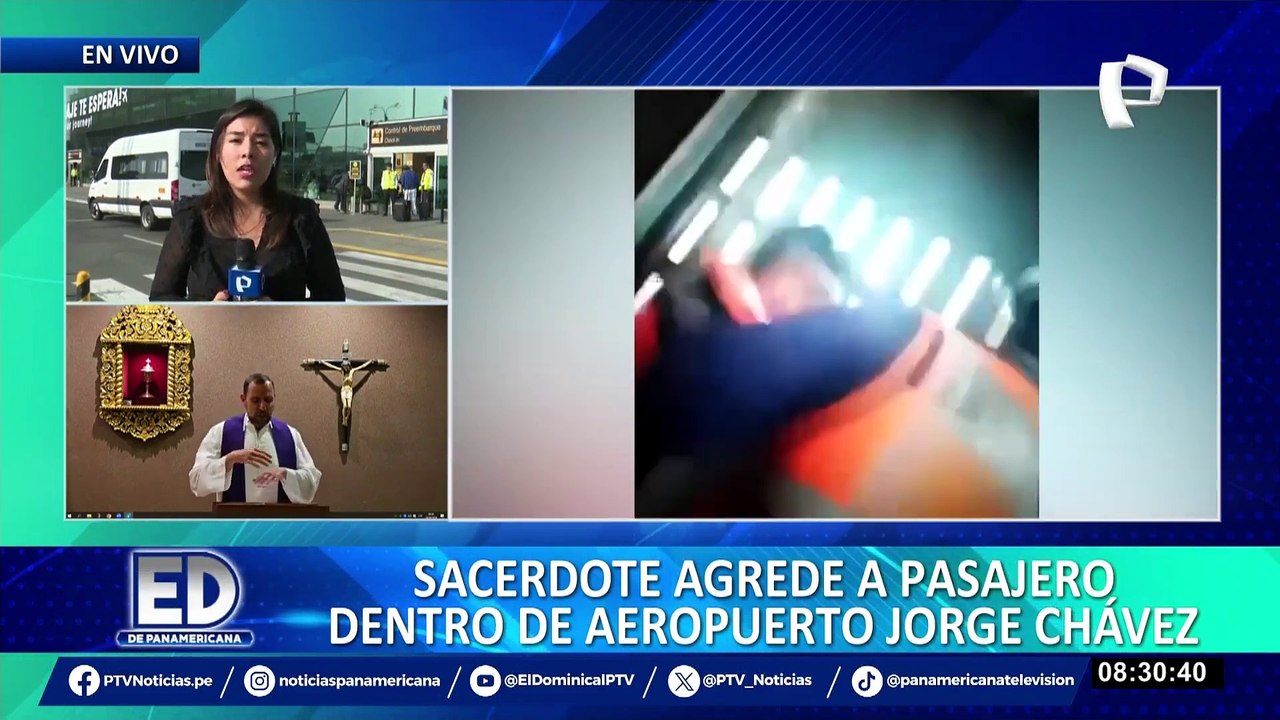 Sacerdote de iglesia de Miraflores agredió a aeromoza en aeropuerto Jorge Chávez