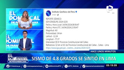 ¿Sismo de 4.8 en el Callao podría generar alerta de tsunami?, esto fue lo que dijo el jefe del IGP