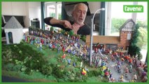 Christophe Cordonnier réalise une maquette de la Flèche wallonne dans le Mur de Huy réalise une maquette de la Flèche wallonne dans le Mur de Huy