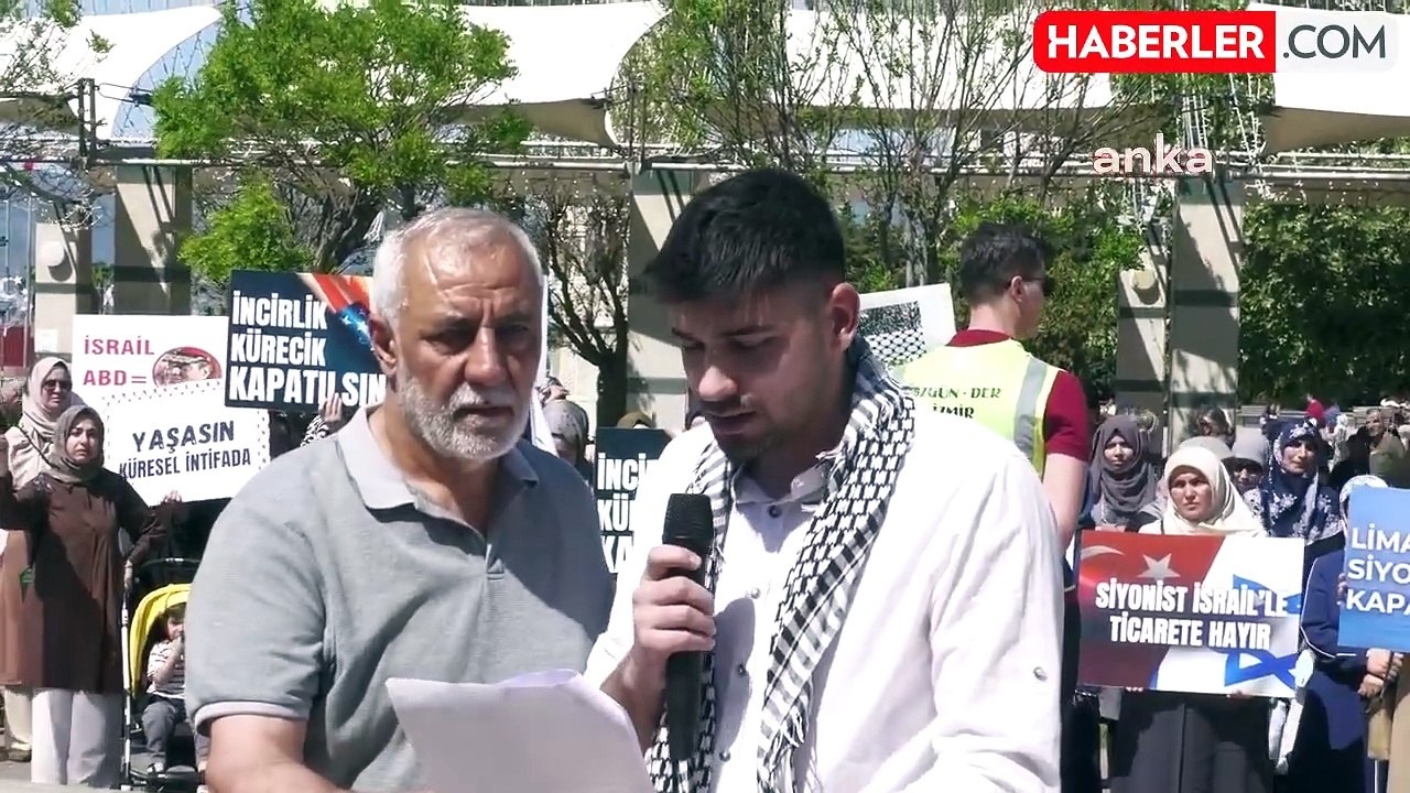 İzmir'de İsrail'in Gazze'deki işgal ve katliaml...