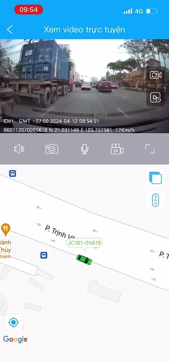 Video camera trước của CAMERA HÀNH TRÌNH JC181