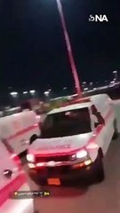 Cientos de vehículos esperan listos en Tel Aviv tras los ataques de Irán