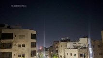 Iranian Missiles Or Drones Being Intercepted In The Sky Above Jordan |