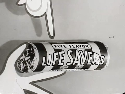 1950s little boy school recitation on Lifesavers TV commercial