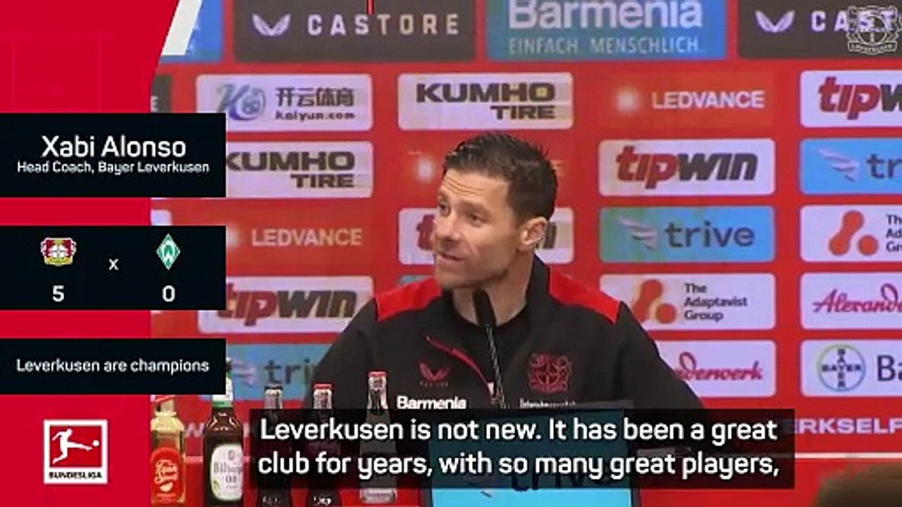 I couldn't expect something this good - Xabi Alonso as Leverkusen claim first title