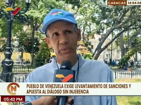Caracas | Ciudadanos exigen el levantamiento de las sanciones y hacen un llamado al diálogo