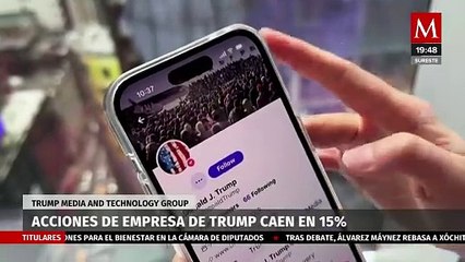 Acciones de Trump Media caen más de un 15% el día en que comienza su juicio penal