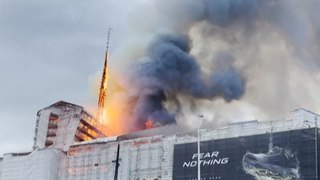 A Copenhague, un incendie ravage la bourse historique du Danemark