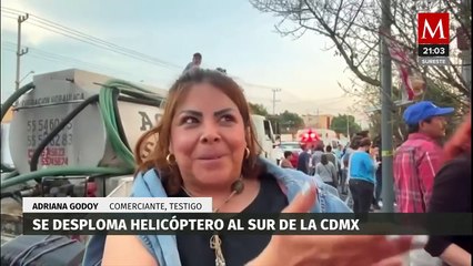Testigos del accidente aéreo en Coyoacán comparten sus experiencias