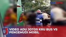 Viral! Kru Bus Adu Jotos dengan Pengemudi Mobil saat Macet di Jalan Bojonegoro