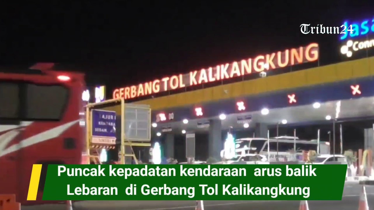 Puncak kepadatan kendaraan  arus balik Lebaran  di Gerbang Tol Kalikangkung