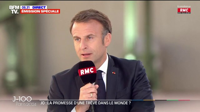 JO de Paris: Emmanuel Macron affirme que Vladimir Poutine ne peut pas être invité , mais que les athlètes, sans hymne et sans drapeau pourront concourir