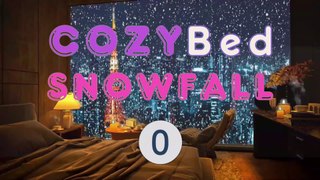 Cozy Luxury Bedroom with Snowfall View in Shanghai, China | 2 Hour Relaxing Meditation Music