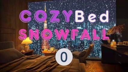 Cozy Luxury Bedroom with Snowfall View in Shanghai, China | 2 Hour Relaxing Meditation Music