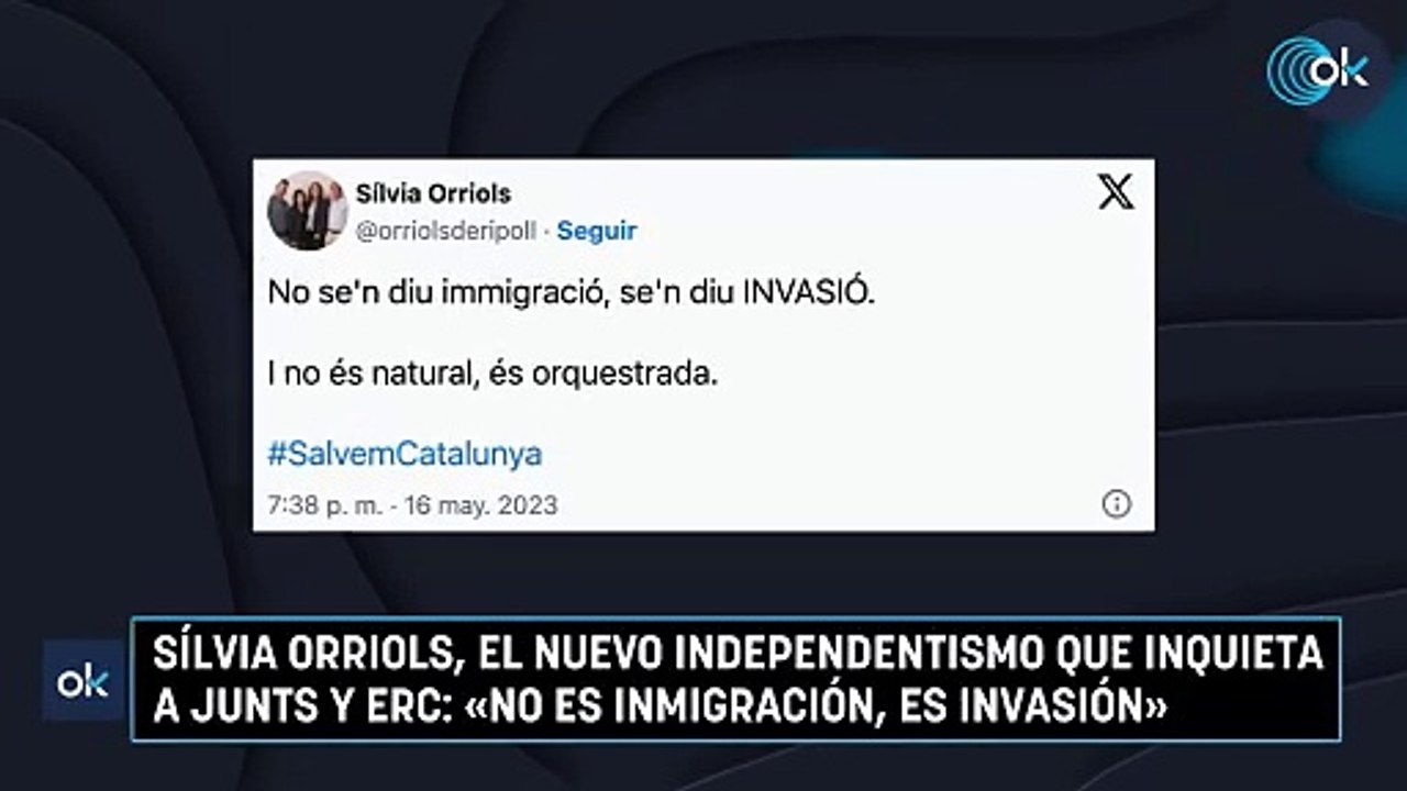 Sílvia Orriols, el nuevo independentismo que inquieta a Junts y ERC: «No es inmigración, es invasión»