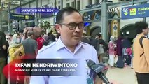 Cuti Terakhir Lebaran, Stasiun Pasar Senen Ramai Kedatangan Pemudik