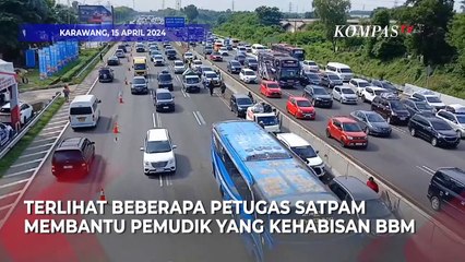 Arus Balik, Kendaraan Pemudik Diduga Kehabisan BBM dan Berhenti saat Contraflow