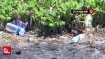 Piknikçi atıkları Dicle Nehri çevresini çöplüğe çevirdi
