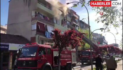 Bursa'da bir apartman dairesinde yangın çıktı