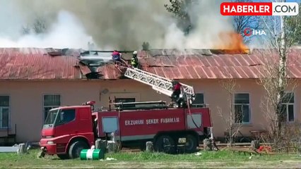 Erzurum Şeker fabrikasında yangın