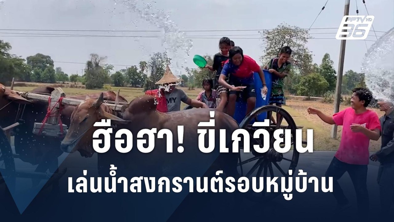 ฮือฮา! ขี่เกวียนเล่นน้ำสงกรานต์  | PPTV Online
